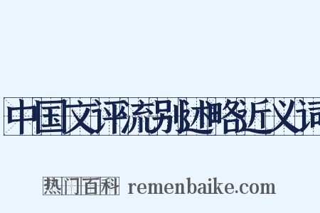 中国文评流别述略近义词是什么意思的图片